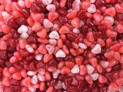 Jolly Rancher Jelly Bean Hearts, Valentines Day, Mothers Day, Red and Pink Jellies, for Birthday Party, Baby Shower, 3 Pounds