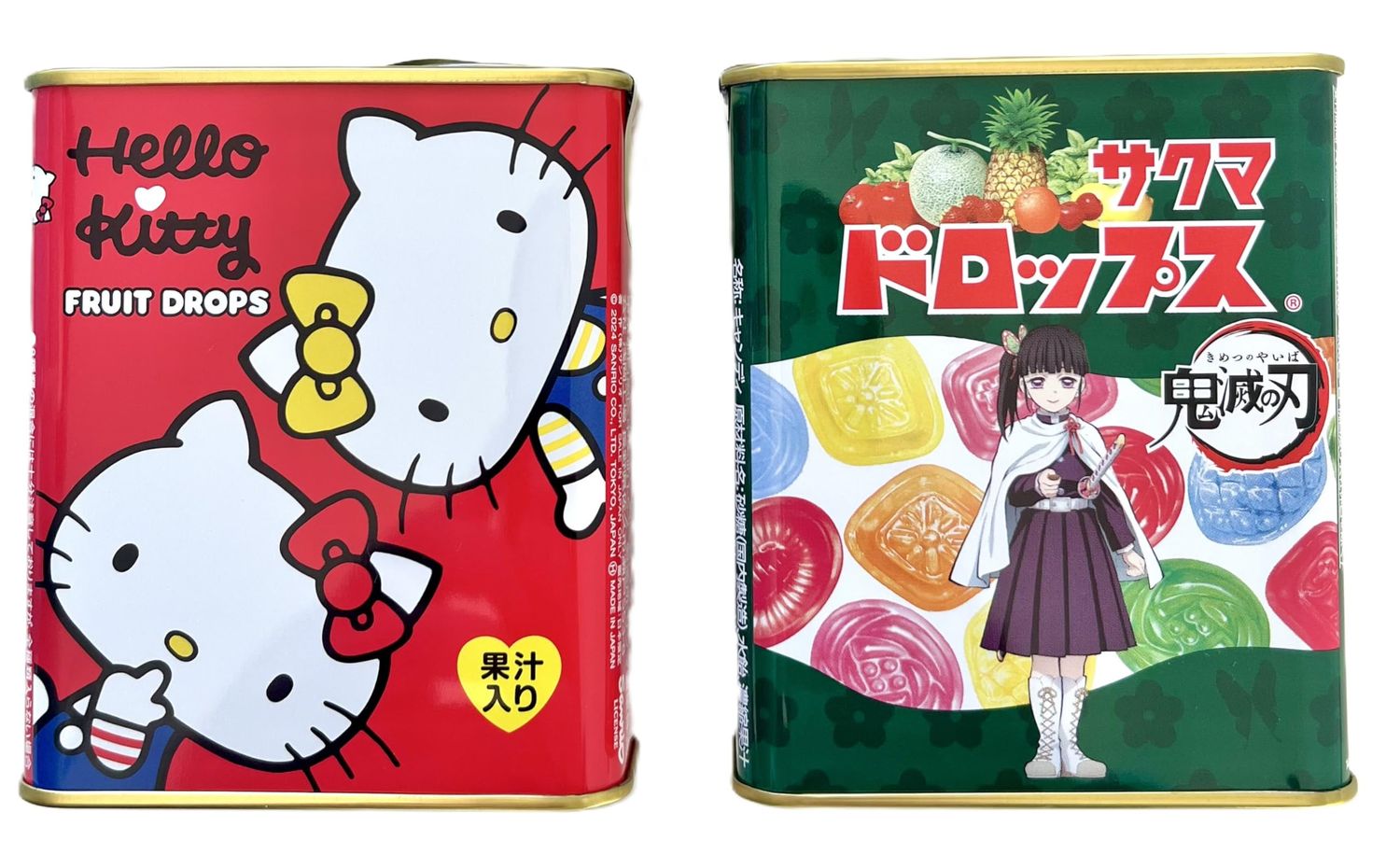 Konbini Japan - Pack of 2 Fruit Drops Hard Candy, Japanese Sakuma Canes Gummies Sweets Gift