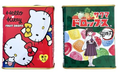 Konbini Japan - Pack of 2 Fruit Drops Hard Candy, Japanese Sakuma Canes Gummies Sweets Gift