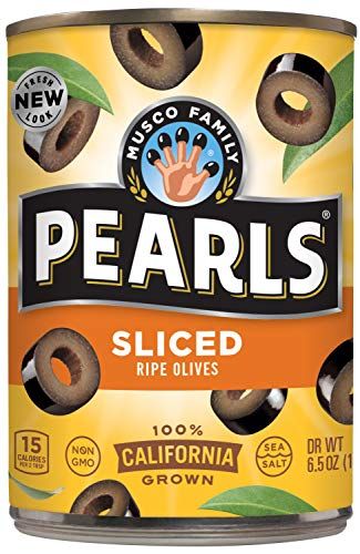 Pearls Sliced Ripe Olives, Pack of 6, 6.5 oz Cans