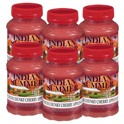 Indian Summer Chunky Cherry Applesauce, 23 Ounce (Pack of 6)