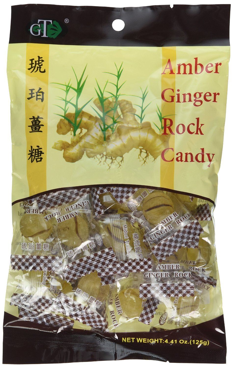 Amber Ginger Rock Candy (8-Pack)