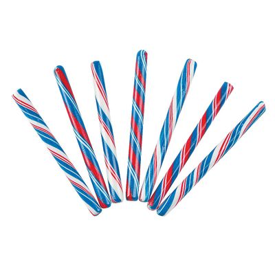 Red, White, and Blue Candy Canes - Great for 4th of July - 80 Pieces - Individually Wrapped