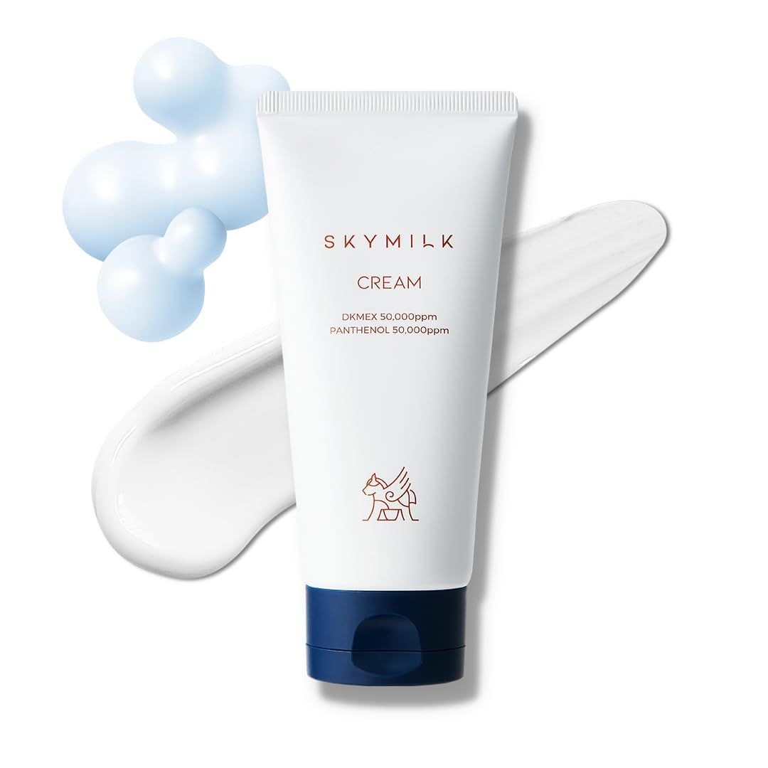 SKYMILK Panthenol Cream with Donkey Milk 120 ml 4.05 Fl.Oz Non-Sticky Hypoallergenic Deep Moisturization Anti-Itch Korean Skincare for Sensitive Skin