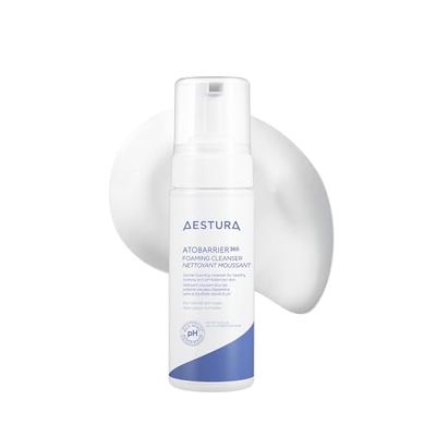 AESTURA ATOBARRIER365 Gentle pH-Balanced Foaming Cleanser with Ceramides Korean Face Wash for Skin Moisture Barrier Repair, Hydrating Formula, Suitable for Dry Skin, 150ML / 5.07 oz.