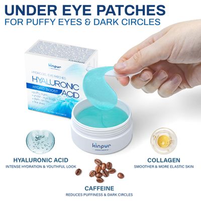 Under Eye Patches for Puffy Eyes and Dark Circles - Hydrating Eye Mask with Hyaluronic Acid Collagen & Caffeine - Skin Care for Women and Men 30 pairs