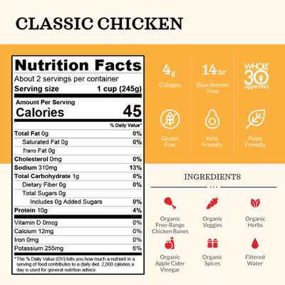 Kettle &amp; Fire, Bone Broth, Chicken, 16.9 Oz