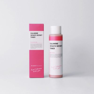KSECRET Calamine 30 Days Secret Toner, 160ml / 1.69fl.oz. Korean Skincare Acne Treatment Toner &amp; Skin-Refining
