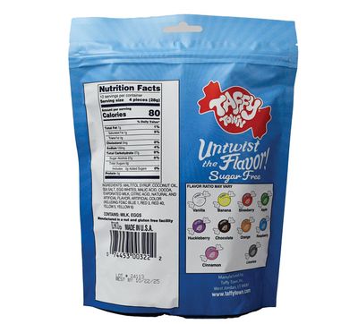 Taffy Town Saltwater Taffy- Sugar Free Assorted Gourmet Nougat-Style Candy Soft &amp; Delicious Sumer Snack Treats Good Party Candies 10.5 oz