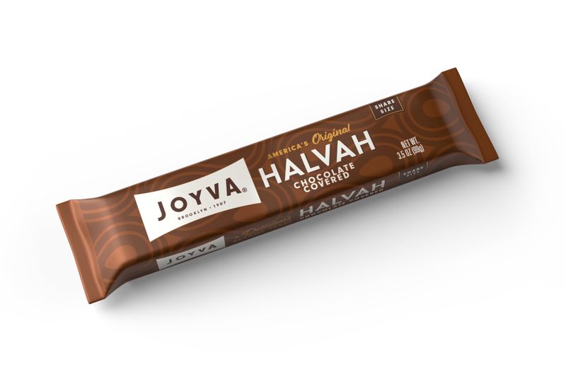 Joyva Halvah - Chocolate Covered, 3.5oz Pack of 20 A Delicious Sesame Treat Dairy Free, Gluten-Free &amp; Kosher Parve Handcrafted in Brooklyn