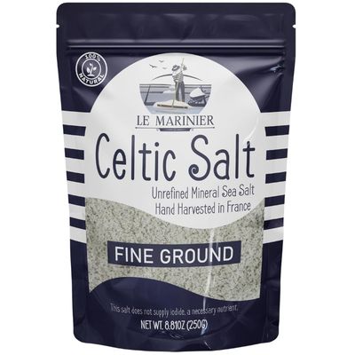 Le Marinier French Sea Salt Fine Ground, 8.81oz - 0.6lb. Mineral Rich 100% Natural and Unrefined Sea Salt Organic Mineral Fine Ground. Hand Harvested Mineral Salt (0.6lb Fine Ground)