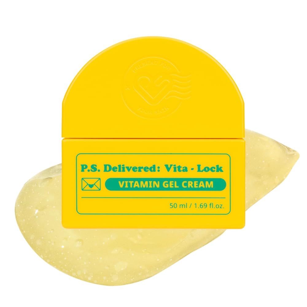 PRESENT SKIN VITA-LOCK Face Gel Cream - K-Beauty Korean Skin Care for Soothing &amp; Cooling - Vegan Friendly - For Oily &amp; All type Skin, 50ml, 1.69 fl.oz.