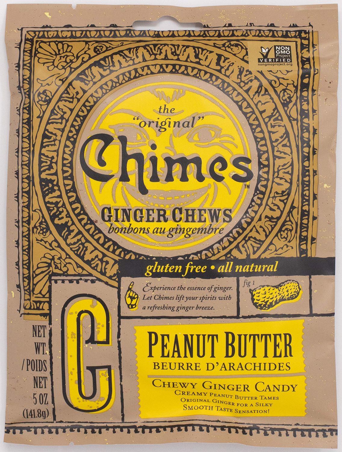 Chimes Peanut Butter Ginger Chews, 5 Ounce (Pack of 1)