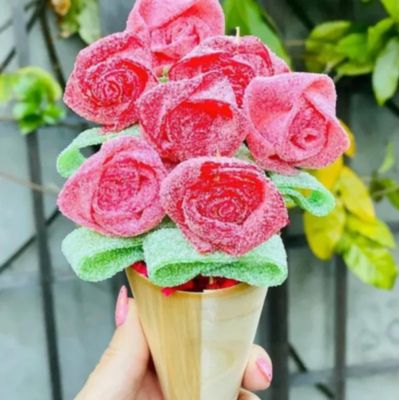 By The Cup Sour Power Strawberry Sour Belts, 1 lb Bulk Bag