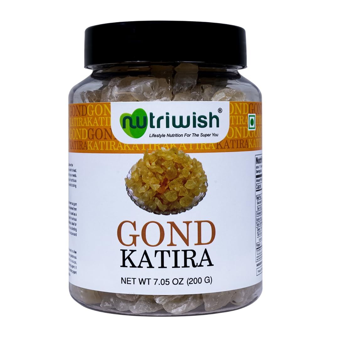 Nutriwish Gond Katira, 7 oz (200 g) Gond- Edible Gum Tragacanth Gum Natural