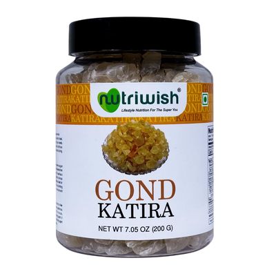 Nutriwish Gond Katira, 7 oz (200 g) Gond- Edible Gum Tragacanth Gum Natural