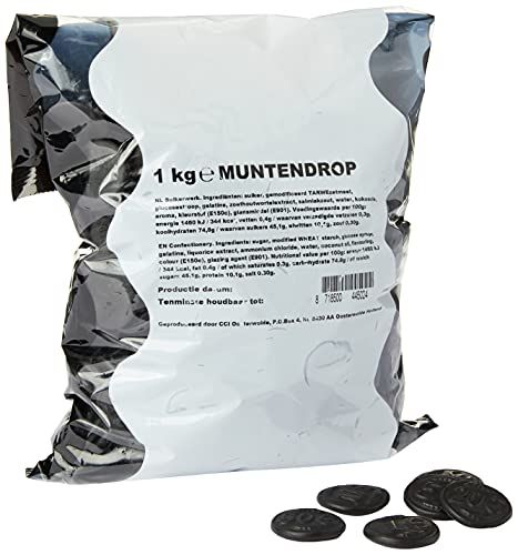 Licorice in KiloBag - K&amp;H Munten Drop (Kraepelien &amp; Holm Coin Licorice / Liquorice) (2.3-LB)