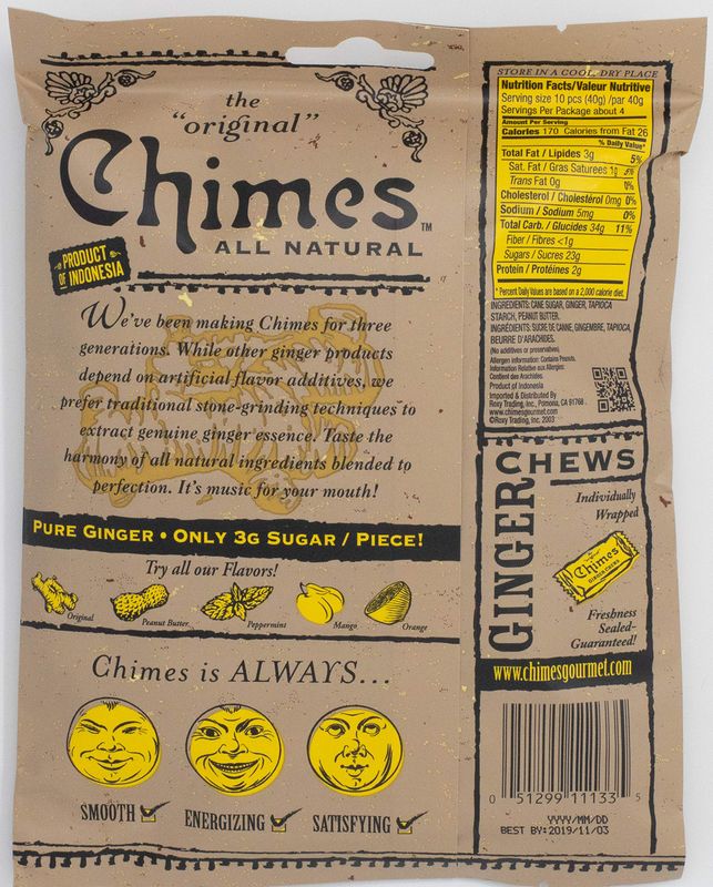 Chimes Peanut Butter Ginger Chews, 5 Ounce (Pack of 1)