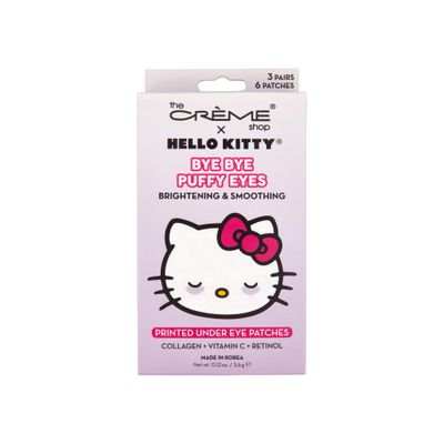 The Crme Shop Hello Kitty Bye Bye Puffy Eyes Under Eye Patches, Korean Eye Mask - 3 Pairs