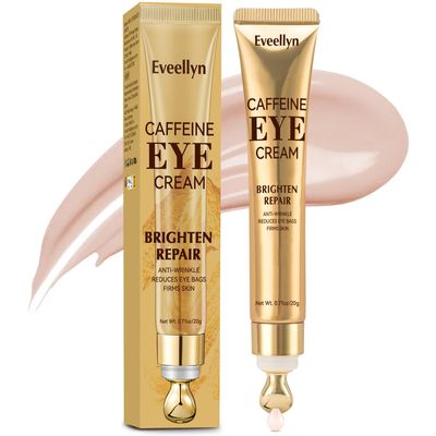 Bellemora Caffeine Eye Cream Anti Aging, Dark Circles Under Eye Cream for Puffiness, Under Eyebags Treatment for Women and Men 20ml