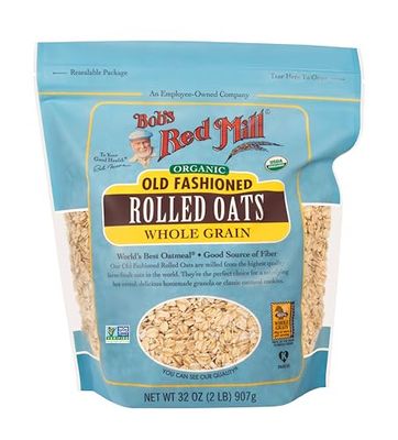 Bob&#39;s Red Mill Organic Old Fashioned Rolled Oats, 32oz (Pack of 1) - Non GMO, Whole Grain, Vegan, Kosher