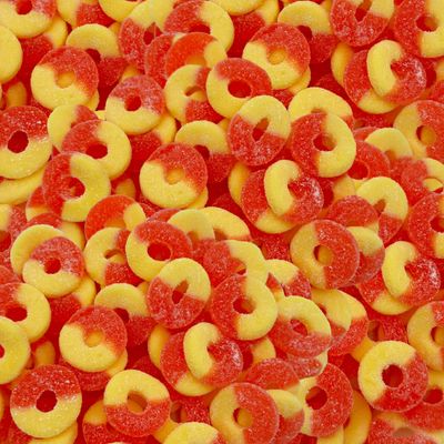 Peach Rings 1-Pound Pack Gummy Candy Sour and Sweet