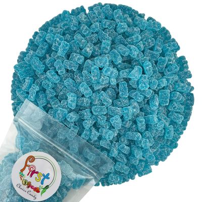 FirstChoiceCandy Fun Sour Gummy Bears (2 Pound (Pack of 1), Sour Blue Raspberry)