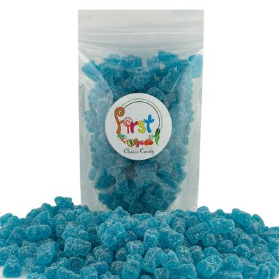 FirstChoiceCandy Fun Sour Gummy Bears (2 Pound (Pack of 1), Sour Blue Raspberry)