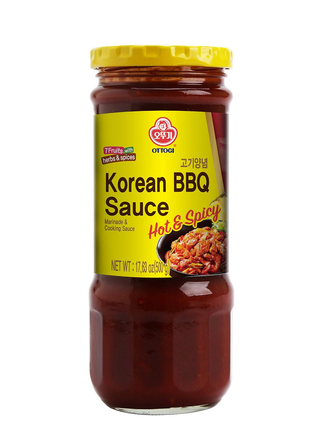 OTTOGI Authentic Korean BBQ Sauce Hot &amp; Spicy, Marinade &amp; Cooking Sauce 500g