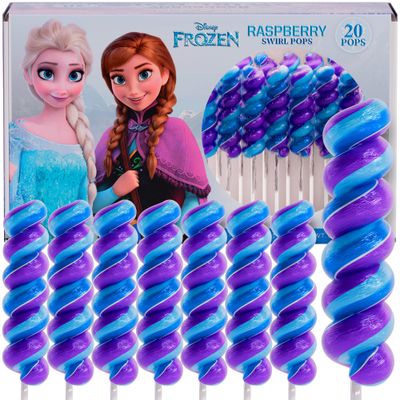 Disney Frozen Swirl Lollipops 20pk- Candy For Disney Party Favors &amp; Party Decorations - Elsa And Anna Frozen Themed Candy - Birthday Decorations