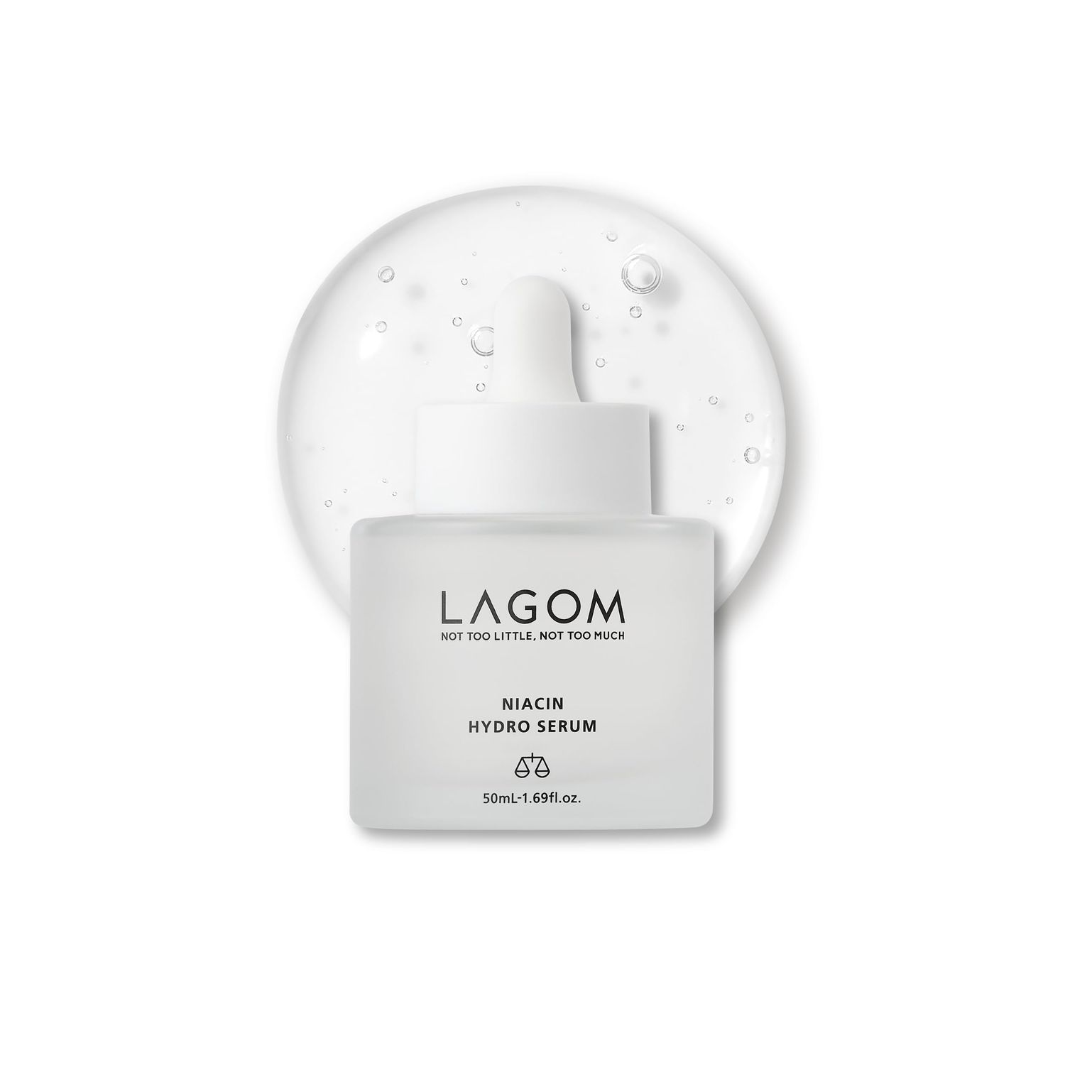 LAGOM Niacin Hydro Serum 5% Niacinamide, Green Herbs Pore Care, Dull Skin, Intense Moisturizing &amp; Brightening Korean Skincare, Irritation-Tested, 1.69 Fl Oz