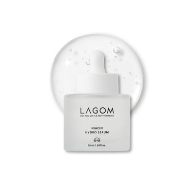LAGOM Niacin Hydro Serum 5% Niacinamide, Green Herbs Pore Care, Dull Skin, Intense Moisturizing &amp; Brightening Korean Skincare, Irritation-Tested, 1.69 Fl Oz