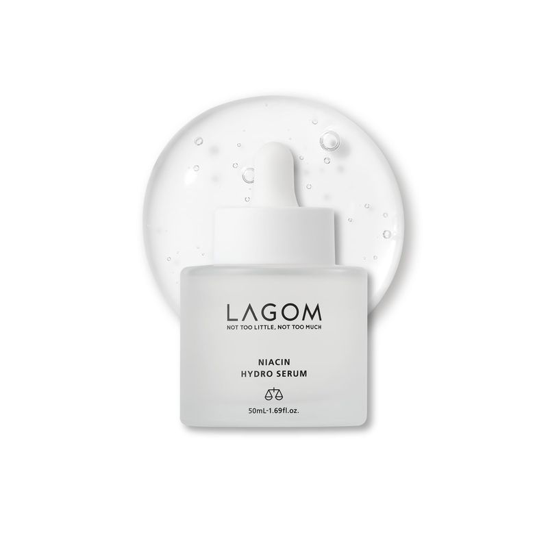LAGOM Niacin Hydro Serum 5% Niacinamide, Green Herbs Pore Care, Dull Skin, Intense Moisturizing &amp; Brightening Korean Skincare, Irritation-Tested, 1.69 Fl Oz