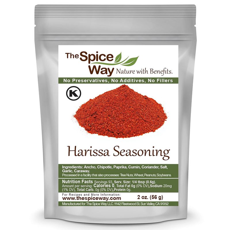 The Spice Way Harissa Seasoning - A Spicy Hot Spice Blend to Create Paste and Sauce (Tunisian spice blend), Harissa Powder 2 oz