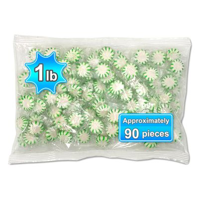 Starlight Spearmint Candy (1 Pound Bag) Individually Wrapped Candies. (1 lb) Made with real Mint Oil and Natural Spearmint.