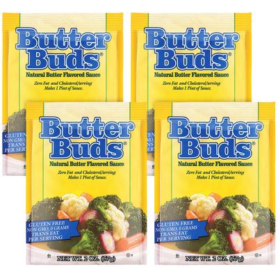 Butter Buds Sauce Mix, 2 Oz (4-Pack) - Non-GMO, Gluten-Free Natural Butter Flavored Sauce Made with Buttermilk, 0 Fat, 0 Cholesterol