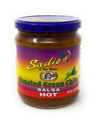 Sadie&#39;s of New Mexico Roasted Green Chile Hot Salsa 16oz QTY 2