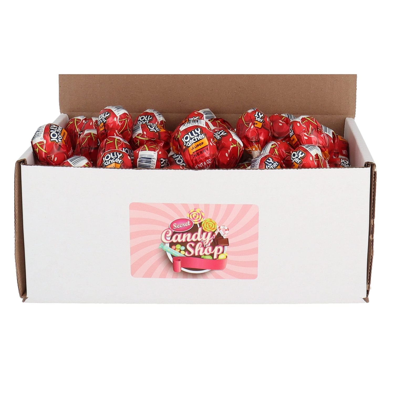 SECRET CANDY SHOP Jolly Rancher Pops Lollipops Lollies in a Box (Cherry, Pack of 40)