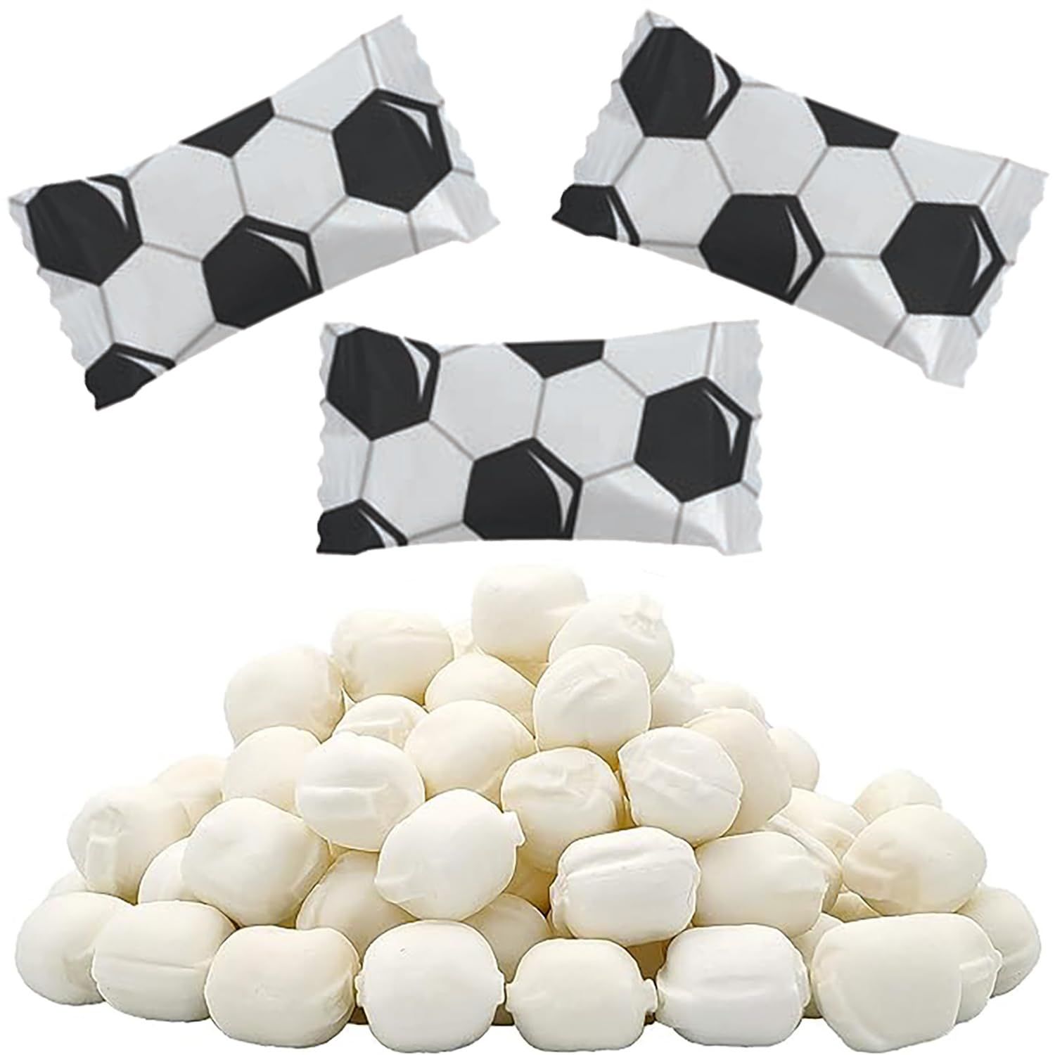 The Dreidel Company Sports Buttermints, Mint Candies, After Dinner Mints, Butter Mint Candy, Fat-Free, Kosher Certified, Individually Wrapped (Soccer, 55 Pieces)