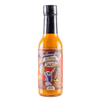 TorchBearer Sauces Headless Horseradish Hot Sauce, 5 Fl Oz, Heat level: 7 - Ghost Pepper - All Natural, Extract-Free, Made in USA