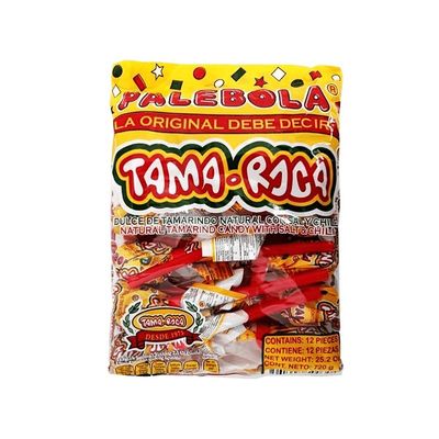 Tama Roca Palebola Natural Tamarind Candy Lollipop with Salt and Chili. Mexican Tamarind Candy 2.1 Ounce Each Individually Wrapped Lollipop (16 Pieces Pack 33.6 Ounces)