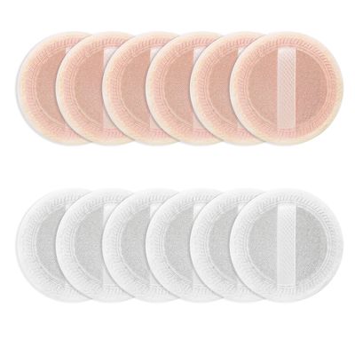 Sibba Beauty Blender Makeup Sponge 12 PCS Fluffy Make Up Foundation Applicator Face Blending Setting Pads Cosmetics Matte Loose Powder Body Paint Wet Dry Application Brushes (white/skin color)