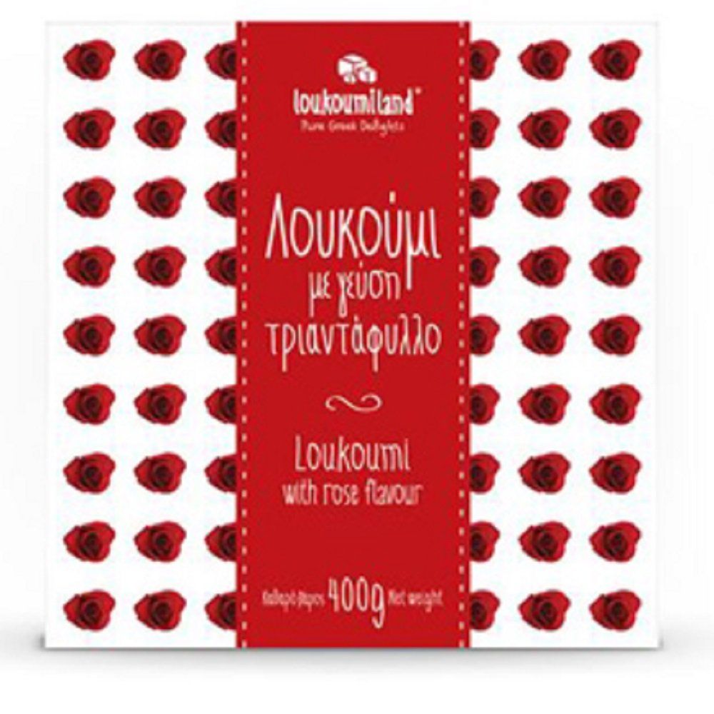 WASOTO Greek Delights Loukoumi, Rose Flavor, 400gr, Imported from GreeceAB