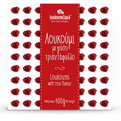 WASOTO Greek Delights Loukoumi, Rose Flavor, 400gr, Imported from GreeceAB