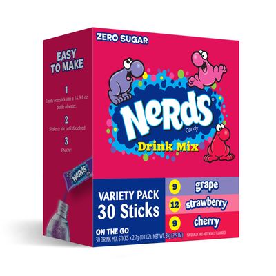 Juicy Mixes Nerds, Variety - Powder Drink Mix, Delicious hydration, Makes 30 Drinks