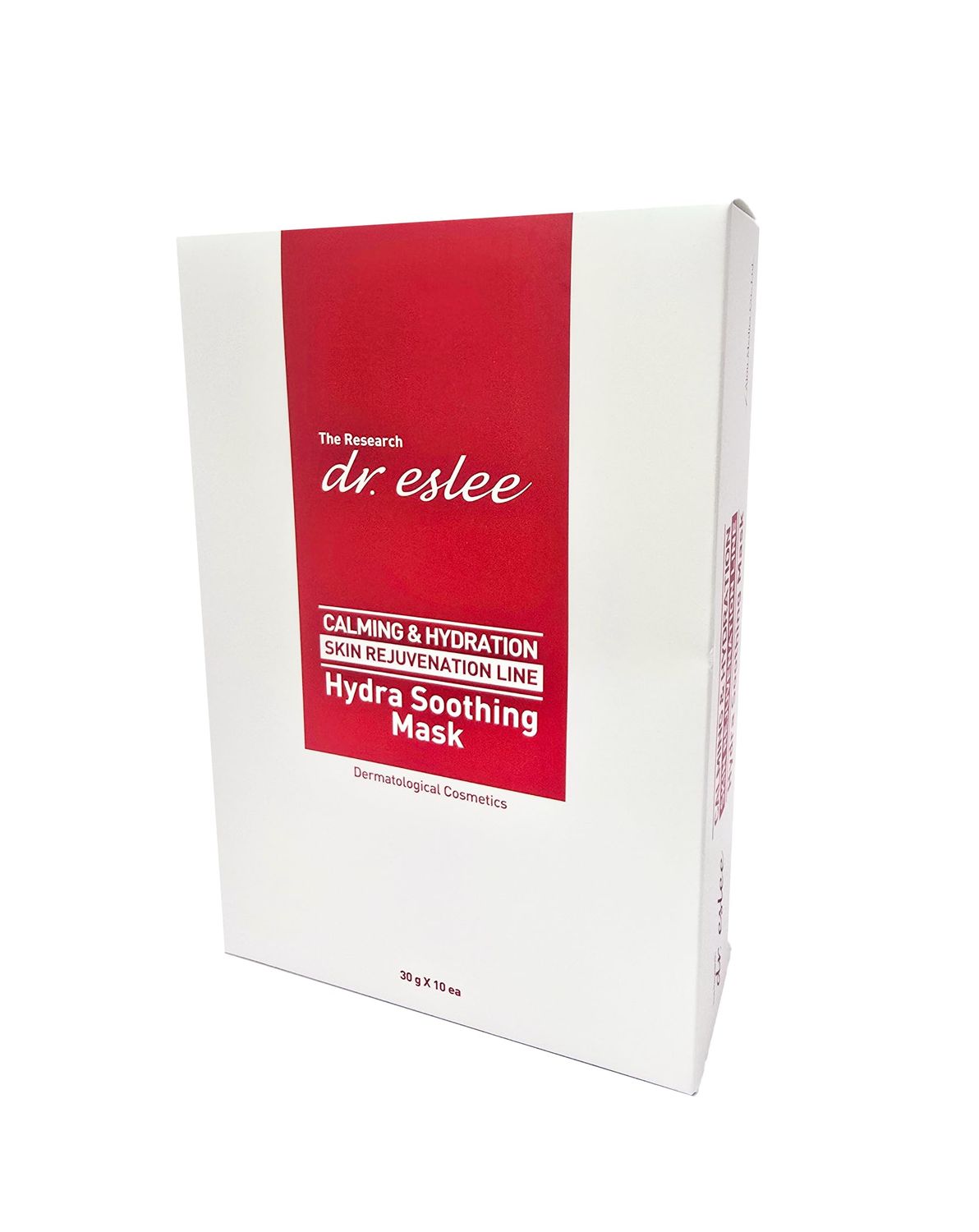 dr. eslee Hydra Soothing Mask 30g (10 Pack), Long-Lasting Sheet Mask Packed with Essence, For Dry and Sensitive Skin, Relieves Irritation, Free of Synthetic Perfumes, Korean Skin Care