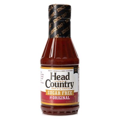 Head Country Sugar Free Bar-B-Q Sauce, Original, Gluten Free Barbecue Sauce With No Allergens &amp; Zero Sugar, Sweet &amp; Savory BBQ Sauce For Chicken, Pork, Ribs &amp; Burgers, 17.5 Ounce, Pack of 1