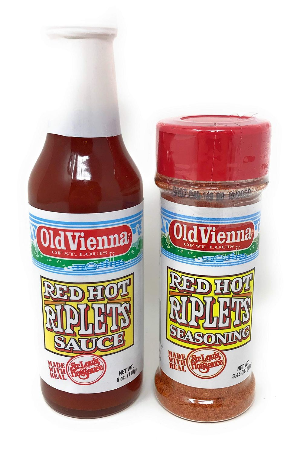 Old Vienna Red Hot Riplet Sauce and Seasoning Combo