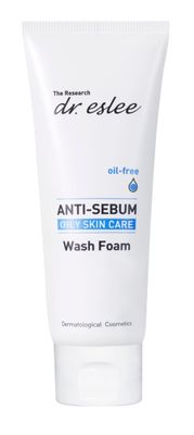 dr. eslee Anti-Sebum Wash Foam 100ml, Foaming Facial Cleanser for Oily Skin, Controls Excess Sebum, Soothes Irritated Skin, Clean and Matte Finish After Cleansing, SLS/SLES-Free, Korean Skin Care