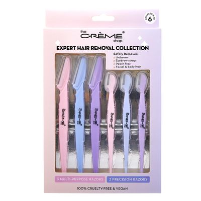 The Crme Shop Expert Removal Collection Dermaplaning Tool for Face Face Razors for Women Stocking Stuffers for Women (Pack of 6)